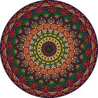 Abstract Colorful Mandala Background . Unusual Flower Shape. Oriental. Anti-Stress Therapy Patterns. Weave Design Elements vector