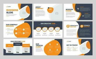 Business presentation slide design. vector