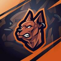 Dogs head esport Mascot Logo vector