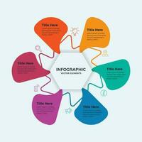 infografía modelo negocio concepto con 6 6 pasos. vector infografía etiqueta diseño modelo 6 6 opciones negocio infografía diseño modelo