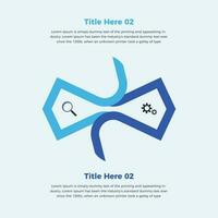 Infographic template business concept with 2 steps. Vector infographic label design template 2 options. Business infographic design template