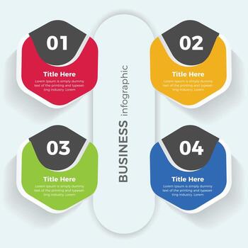 Infographic template business concept with 4 steps. Vector infographic label design template 4 options. Business infographic design template