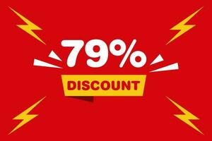 79 percent Sale and discount labels. price off tag icon flat design. vector