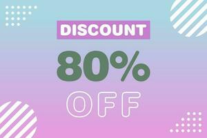 80 percent Sale and discount labels. price off tag icon flat design. vector