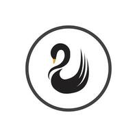 cisne logo y símbolo imágenes ilustración diseño vector