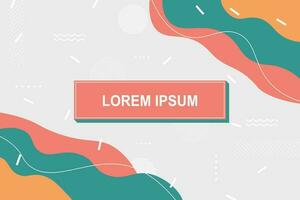 Colorful banner with wavy background. vector