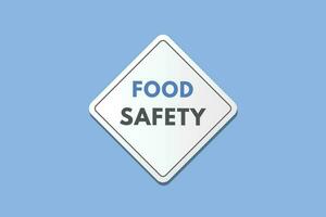 Food Safety text Button. Food Safety Sign Icon Label Sticker Web Buttons vector