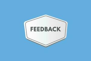 Feedback text Button. Feedback Sign Icon Label Sticker Web Buttons vector