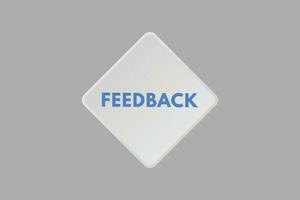 Feedback text Button. Feedback Sign Icon Label Sticker Web Buttons vector