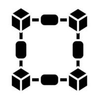 diseño de icono de cadena de bloques vector