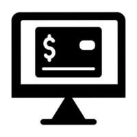 diseño de icono de pago en línea vector