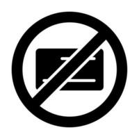 No Credit Card Icon Design vector