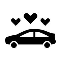 diseño de icono de coche de boda vector