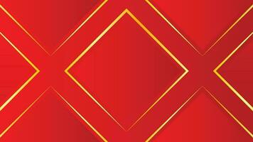 Red Background with Golden Lines vector