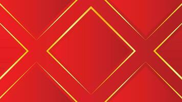 Red Background with Golden Lines vector