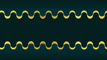 Gold and Teal Wavy Lines vector