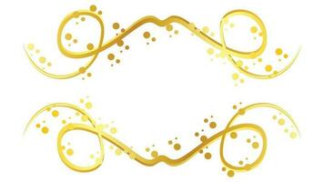 Abstract Golden Frame on White vector