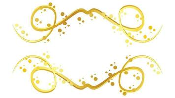 Abstract Golden Frame on White vector