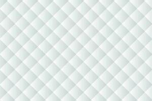 Modern white upholstery leather texture background. Quilted square rhombus padding seamless pattern vector. vector