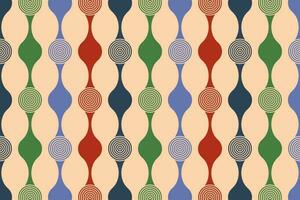 Vintage colorful nostalgic seamless pattern. Abstract background vector. vector