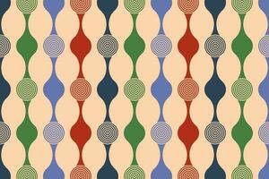 Vintage colorful nostalgic seamless pattern. Abstract background vector. vector