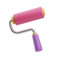 creative tools paint roller 3d illustration png