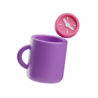 creative tools coffee time 3d illustration png