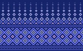 Pixel ethnic pattern, Vector embroidery tribal background, Geometric fashion abstract style