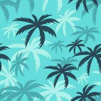 Palm Tree Pattern Vector Art. Seamless pattern with tropical leaves. Vice City inspired textile design for hawaiian shirt. 80s retro graphic.