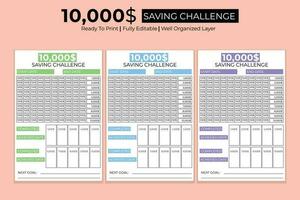 10K Saving Challenge vector