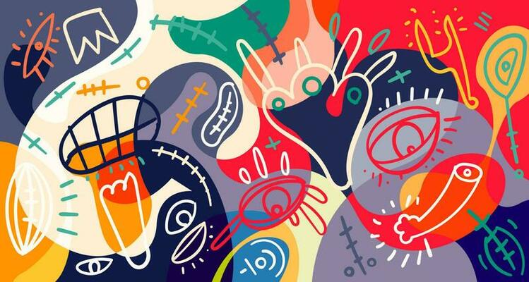 Colorful Abstract Banner Template with Dummy Text for Web Design, Landing page, and Print Material.