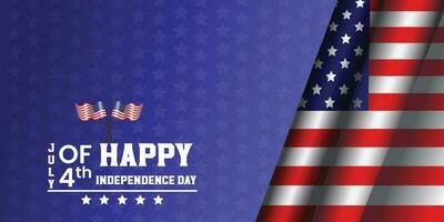 4th July wishing design vector file