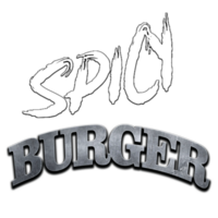 Spicy burger typography png