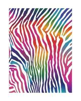 Vector Minimalist Iridescent Zebra  Pattern Screen Print for Poster, Book Cover or Advertisement Background.