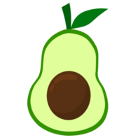 vector de fruta de aguacate png