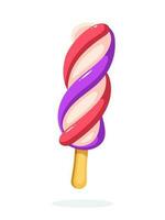 Colored Fruit ice cream on a stick vector