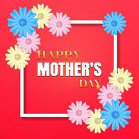 Happy mother's day banner or happy mother's day event poster background vector