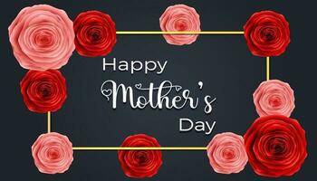 Happy mother's day banner or happy mother's day event poster background vector