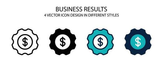 Business settings icon in outline, thin line, solid, filled and flat style. Vector illustration of two colored and black business settings icon vector icons designs can be used for mobile, ui, web