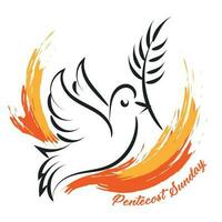 Pentecost Poster Design for print or use as poster, card , flyer or T Shirt vector