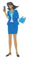 Businesswoman doing different actions, Businesswoman in blue uniform png