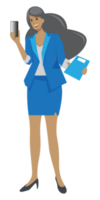 Businesswoman doing different actions, Businesswoman in blue uniform png