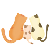 happy cat family png