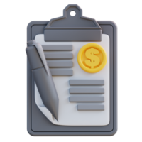 3d illustration de financier portefeuille png