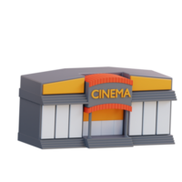 3d illustration cinéma bâtiment png