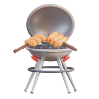 3d illustrazione barbecue griglia png