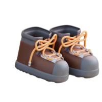 3d ilustración de aventurero botas png