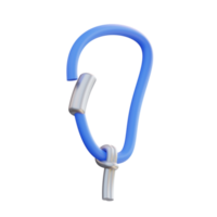 3d illustration of carabiners png