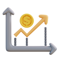 3d Illustration The dollar exchange rate is rising png