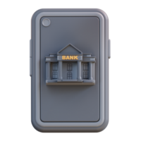 3d ilustración de móvil bancario png